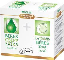 ) -500 Ft Béres Csepp Extra belsőleges oldatos cseppek + C-vitamin 50 mg tabletta Fokozott immunvédelmet biztosít a betegségek megelőzésében és leküzdésében az egész család számára.