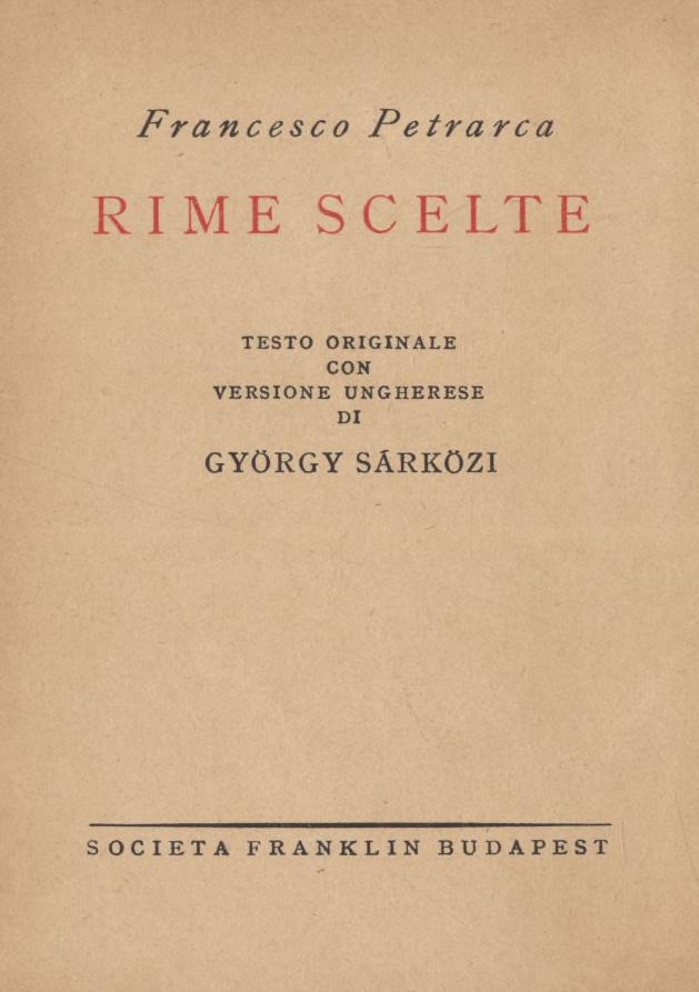 Francesco Petrarca RIME SCELTE TESTO ORIGINALE CON