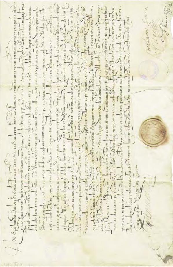 40. Act prin care Sigismund Bathory, Principele Transilvaniei, la cererea locuitorilor din comuna Seleuºul Mare (Zeoleos), comuna Prod ºi comuna Hoghilag (Holdwilagh) le confirmã