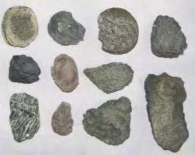 Punct de topire 800 C. MCR, F.I. Andrea Chiricescu 18. Pietre deformate de acþiunea apei sãrate. Sat Orºova, comuna Gurghiu, jud. Mureº.