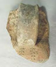 Suprafaþa vasului este asprã, culoarea cãrãmizie, arderea oxidantã. Piesa a fost depusã într-o groapã (depunere ritualã). MCR, 3040. Întocmit: Dan Buzea 61. Fragment de vas.