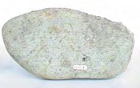 Piatrã cenuºiu-verzuie (greutate 2, 960 kg). L: 22,9 cm-. Probabil epoca bronzului. Are trei faþete longitudinale drepte ºlefuite.