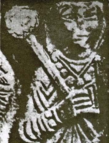 Lurisztánból származó jogarfej (6. kép) az i.e. 8-7. századból. Még közelebbi rokonságban áll jogarunkkal az i. sz. 8. századi avar királyi (kagáni) jogar (7. kép). 7. kép. Gömbfejes avar királyi (kagáni) jogar a 8.