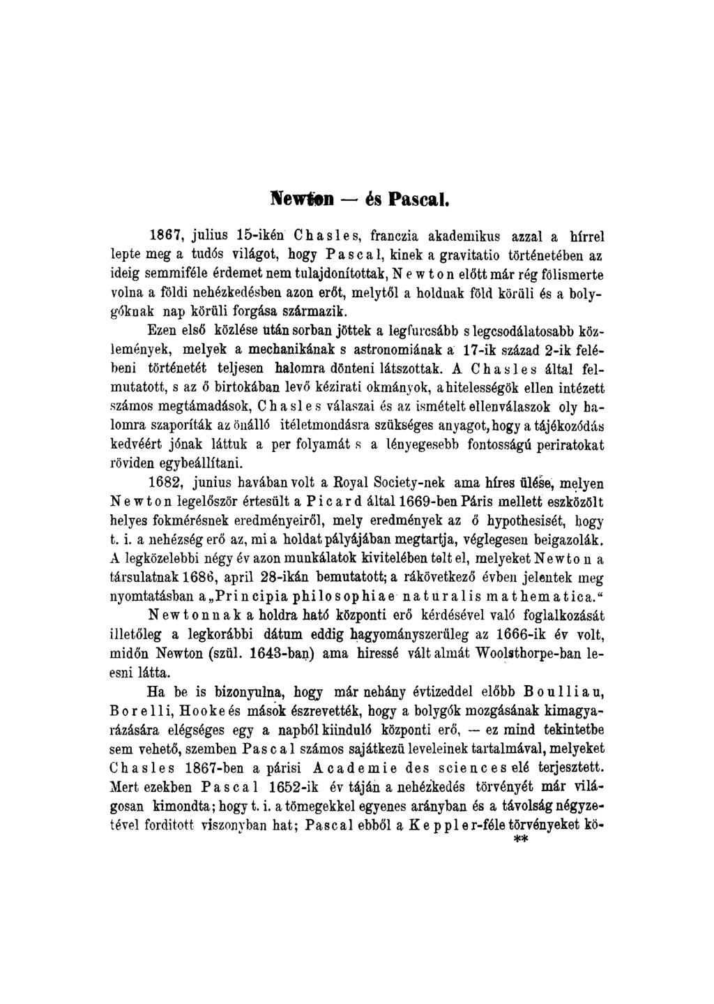Newton és Pascal.