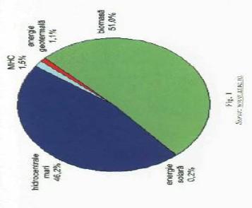 pondere a surselor regenerabile până în 21, obiectiv rezonabil având în vedere că ponderea surselor hidroenergetice, aproape în totalitate de mari dimensiuni, a fost de 28%.