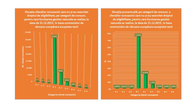 Având în vedere că 91% din totalul clienților noncasnici de gaze naturale care trebuiau să-și exercite dreptul de eligibilitate erau în portofoliile furnizorilor de gaze naturale S.C. E.