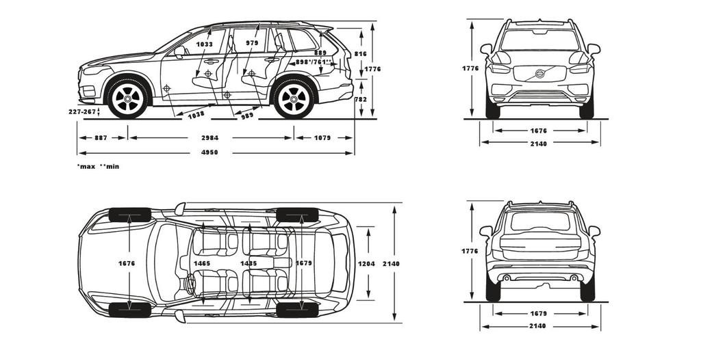 VOLVO XC90 MŰSZAKI ADATOK T6 AWD AUT T8 AWD AUT D5 AWD MOTOROK START/STOP START/STOP START/STOP Motortípu 4-hengere, 16 zelepe, közv. befeck.