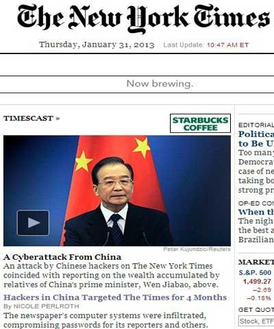 Kínai hackerek a New York Times szerkesztőség ellen 2012.09.