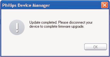 Telepítse a Philips Device Manager a mellékelt CD-ről vagy töltse le a legújabb verziót a www.philips.com/support oldalról. 5.