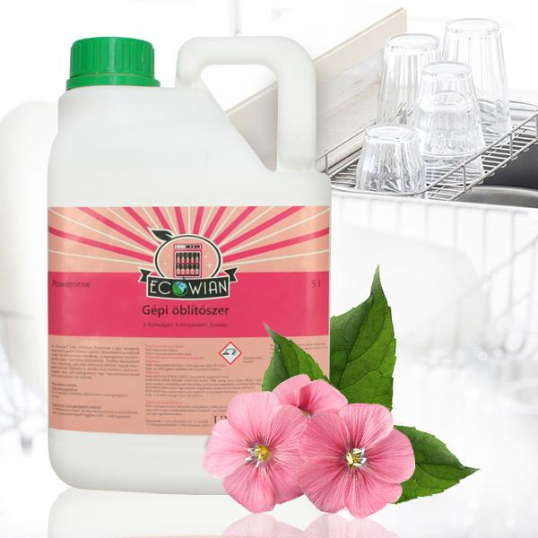 A tisztaságért. A környezetért. Ecowian. Gépi öblítőszer Powerrinse 5 l ECO-GÖ50 Tökéletes ragyogást kölcsönöz mindennemű edényének és főző alkalmatosságának.