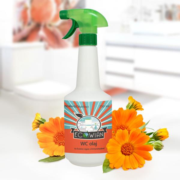 WC olaj Descaler&Disinfect 0,75 l ECO-WCO075 A WC olaj kiválóan alkalmazható piszoárok és WC-k illatosítására.
