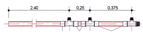 Sínrögzítő tüske 11.3.1. Szerelés 1. A lyukasztott REHAU szigetelőlemezek lefektetése. 2. A RAILFIX-sínek elhelyezése és rögzítése egymástól 40 cm-re a REHAU rögzítő tüskével. 3.