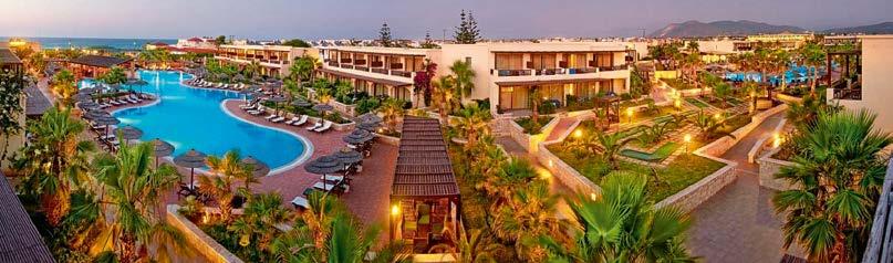 A főépületből és kétszintes sorbungalókból álló 230 szobás Stella Palace Resortszálloda, nyugodt környezetben fekszik, a szállodához tartozó, kis, homokos, kavicsos öböltől csak a parti út választja