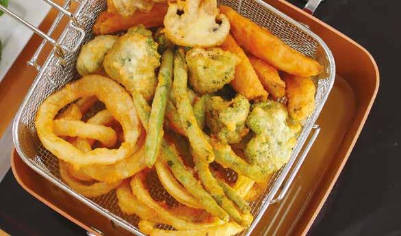 TEMPURA KEVERÉK Használható csomagolt tempura keverék (az elkészítést a csomagon megadott leírás szerint végezze) vagy a következő keverék is elkészíthető: 120 g liszt 1 ek sütőpor 1 ek szezámolaj