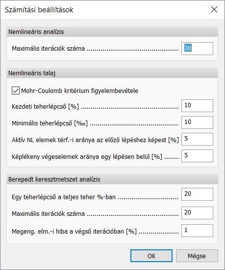 átkerültek a Számítási beállítások dialógusba.