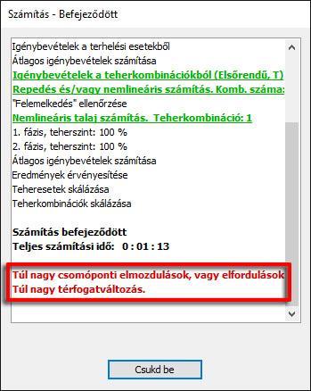 teherkombinációk esetén a számításban. 4.