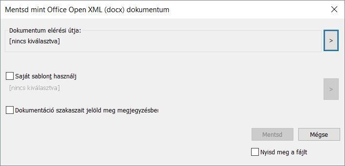 fájlt; - melyik MS Office Word sablont használjuk (opcionális, a sablonból csak a stílusok, fej- és láblécek kerülnek át, a lap- és margóbeállítások
