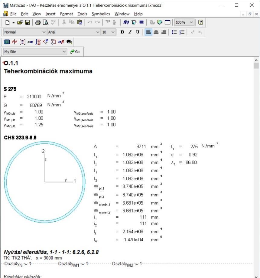 A MathML-export eredménye egy html-fájl, illetve egy mappa, ami az adott html-oldal képeit tartalmazza A Mathcad-export eredménye egyetlen fájl, ami a