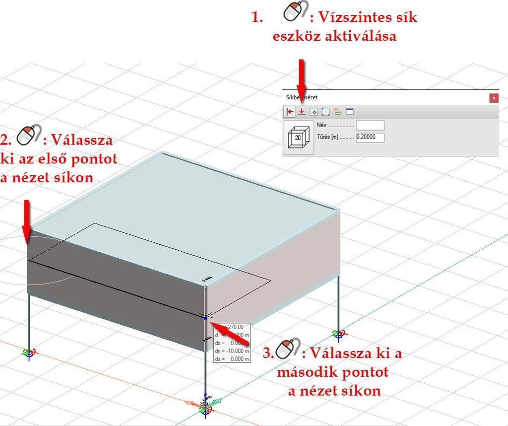 Vízszintes nézet létrehozása 8.