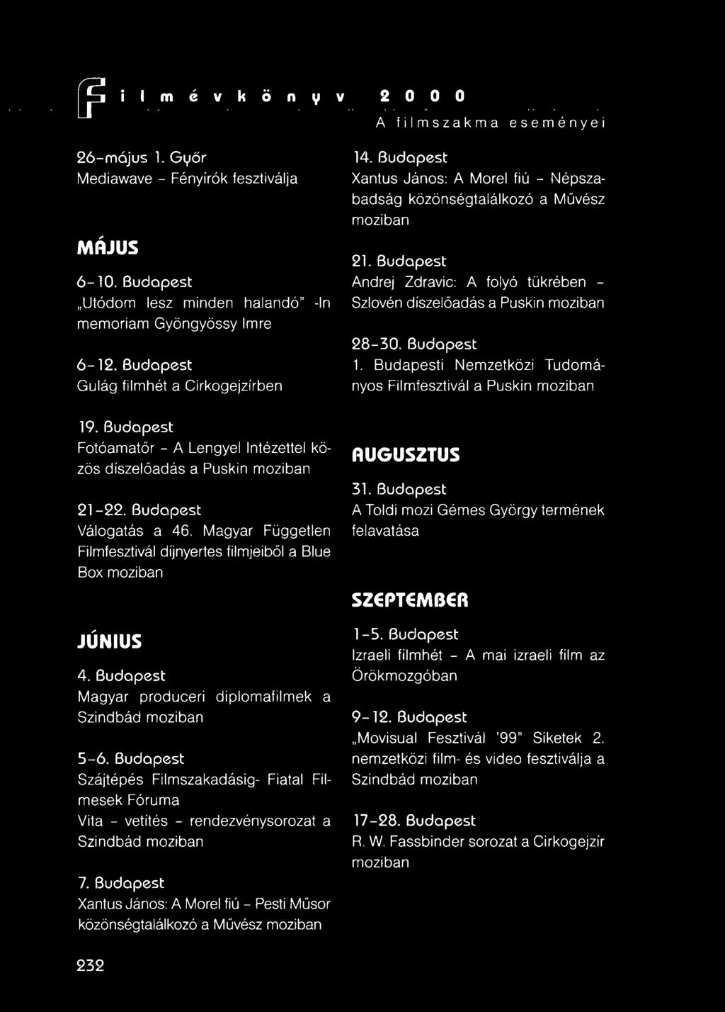 Budapest Andrej Zdravic: A folyó tükrében - Szlovén díszelőadás a Puskin moziban 28-30. Budapest 1. Budapesti Nemzetközi Tudományos Filmfesztivál a Puskin moziban 19.