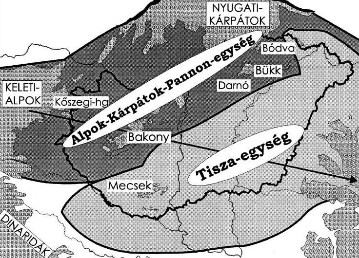 1.1.3 Földtan, talajtakaró Magyarország területét a DNY-ÉK irányú Zágráb-Hernád nagyszerkezeti vonal két fő szerkezeti egységre osztja. 1-6.