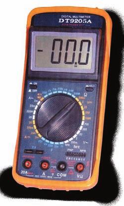 Ellenállás: 200Ω - 2kΩ - 20Ω - 200kΩ - 2MΩ - 20MΩ - 200MΩ Hőmérséklet: -40 C - 400 C - 1000 C Frekvenciacia: 2Hz - 20kHz 70902 Tanulói multiméter 5 105 Méretek: 126 x 70 x 24 mm Előnyei: kis méret,
