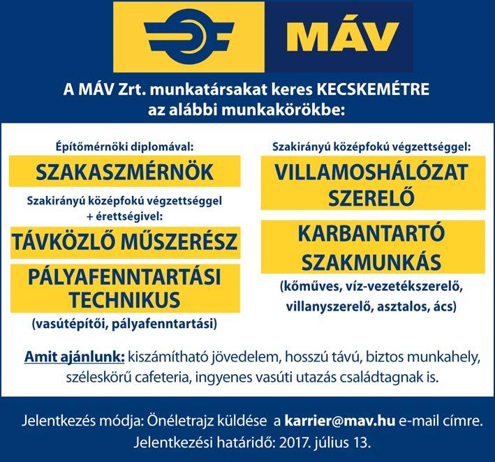 Érd: 0620/244-13-50 VAGYONŐR kollégákat keresek Kecskeméten. 0630/870-68-85 ROLVOX Építőipari Kft. Magasépítő technikus, kőműves, építőipari segédmunkás kollégákat keres hosszútávú munkavégzésre.
