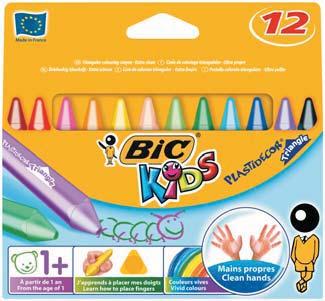 Zsírkréta CARIOCA Twister metálfény zsírkréta BIC Kids Plastidecor háromszög alakú zsírkréta