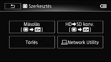 A görgetősávon az ujját le és fel csúsztatva, illetve a [ ] és [ ] gombokkal keresheti meg a kívánt funkció vezérlőgombját.