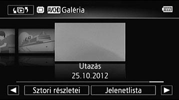 Sztori lejátszása a galériából A Sztoriíróval készített felvételeket lejátszhatja egyetlen videó sztoriként a sztoriban meghatározott sorrendben.