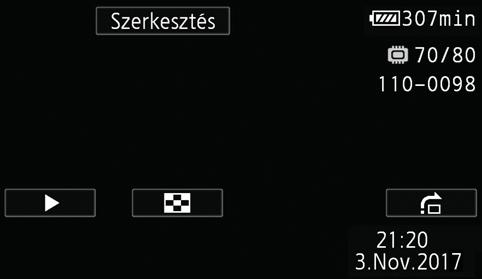Lejátszási alapműveletek Lejátszási kezelőszervek 1 3 1 Diavetítés (A 134). 2 Visszatérés az [}] indexképernyőre.