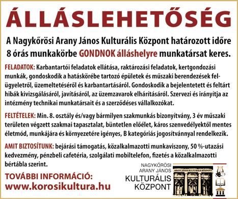 pályázatot hirdet Hulladékrakodó munkakör betöltésére Fő feladatai: a meghatározott üzem területéhez tartozó lakossági, utcai és intézményi háztartási és szelektív hulladék rakodása, a munkáltató