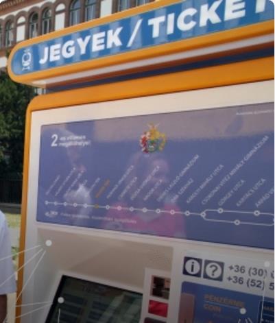 Jegykiadó automaták a