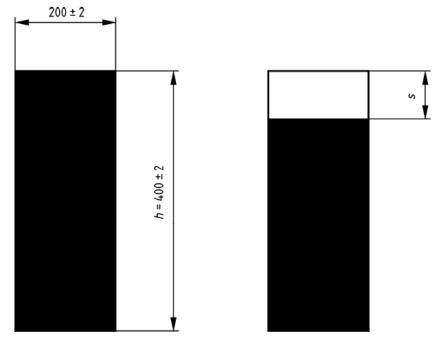 A vizsgálat menete Egy kellően sima és merev falú, 200 200 mm alapterületű 400 mm magas, hasáb alakú fém tartályt tömörítés nélkül töltsünk meg a vizsgálandó betonnal.