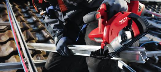és pontos vágása Ideális a Hilti MQ-41 szerelőcsatornák vágásához Az MQ41 szerelősínben több mint 50 vágás elvégezhető az akkumulátor egyetlen feltöltésével Kevesebb mint 4 kg-os súly a jobb
