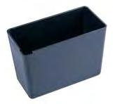 Doboz S ABS, kónikus forma az egymásba illeszthetõségért bepattintható a padlólemezbe Habosított betét SysCon lágy hab, 395 x 300 x 10 mm 221134 49 49 72 0,020 1 Doboz M