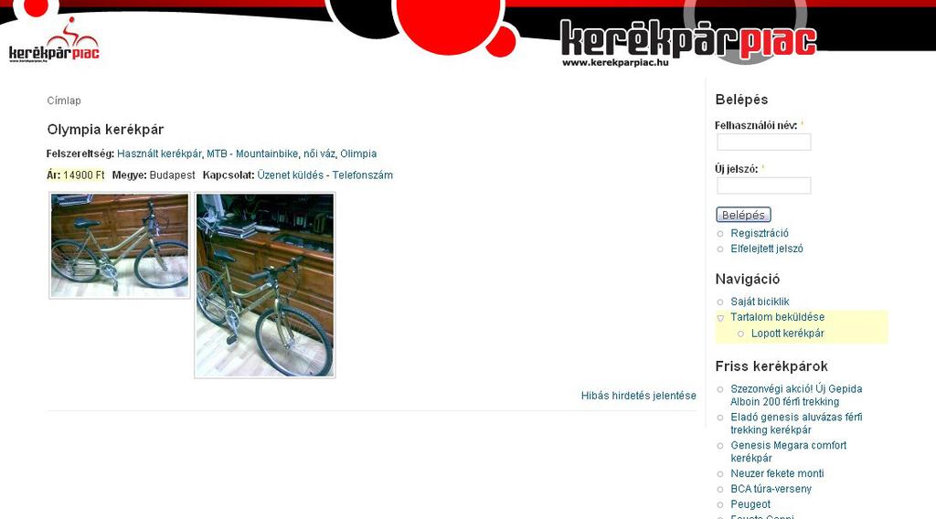 Kerékpárpiac kerekparpiac.