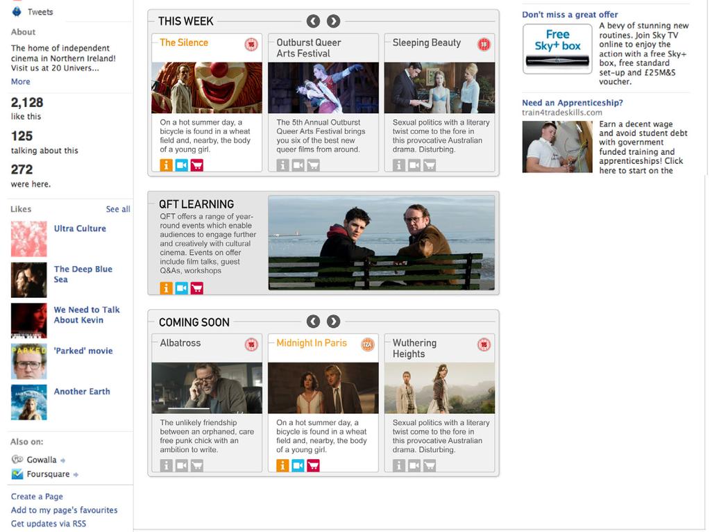 Queen s Film Theatre Facebook applikációk NEMÉNYI ZSOLT Kreatív