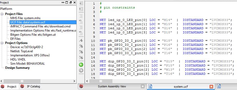 GPIO jelek FPGA
