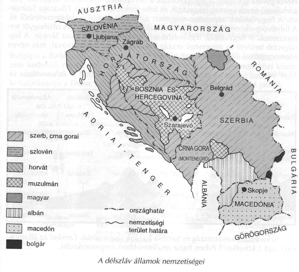 REGIONÁLIS FÖLDRAJZ DÉLSZLÁV ÁLLAMOK Szlovénia (Ljubljana) államforma: köztársaság Horvátország (Zágráb) államforma: köztársaság Bosznia és Hercegovina (Szarajevó) államforma: köztársaság Szerbia