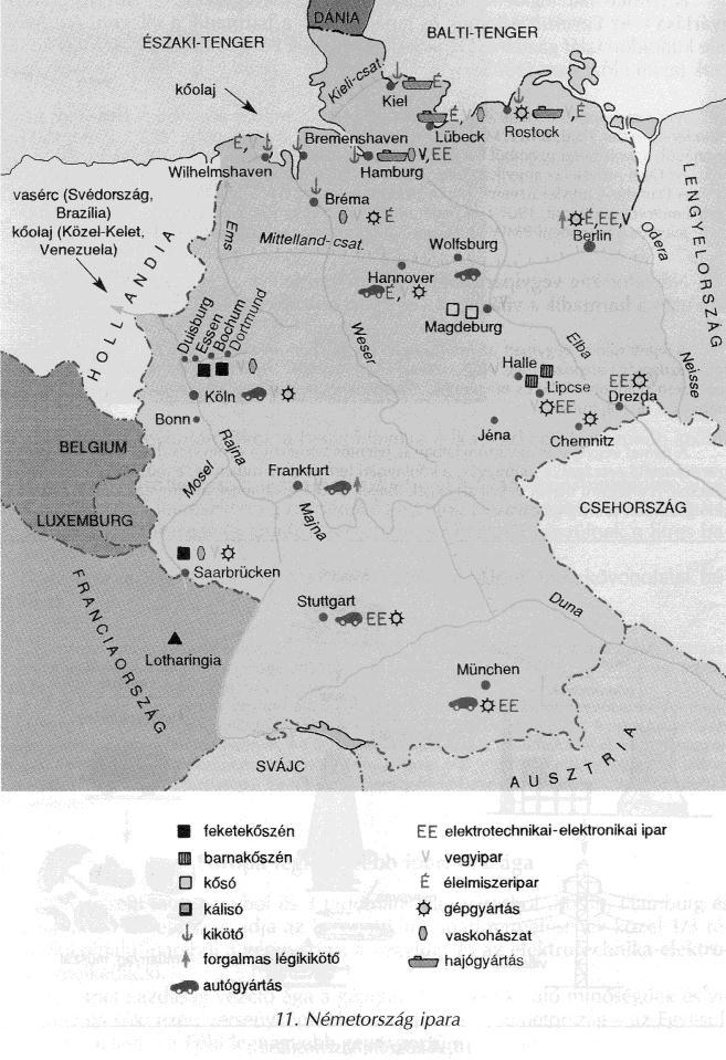 REGIONÁLIS FÖLDRAJZ Az elektrotechniai-elektronikai ipar az ország kivitelének közel 1/10-ét adja Termékei (televízió, rádió, mosó- és mosogatógép, porszívó, egyéb háztartási berendezések)