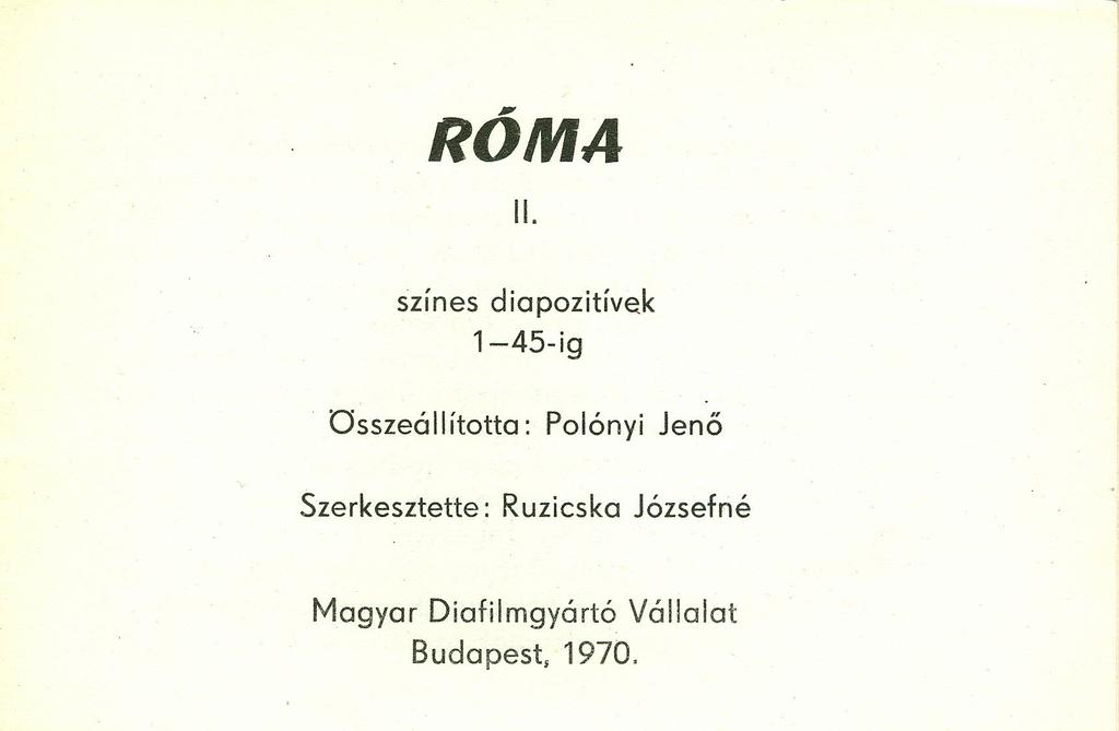 RÓMA II.