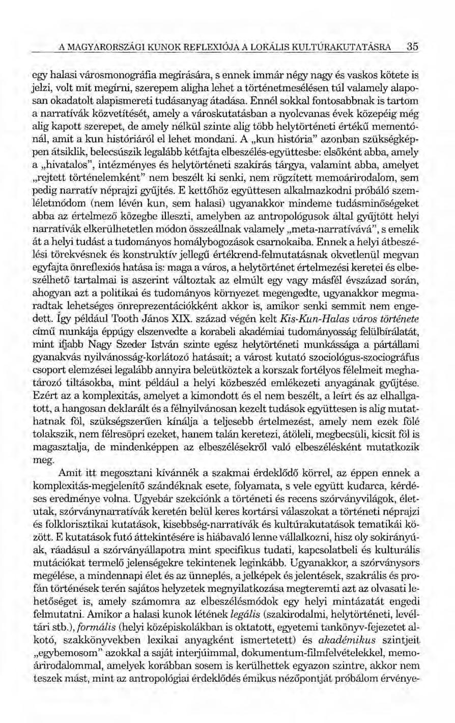 A MAGYARORSZÁGI KUNOK REFLEXIÓJA A LOKÁLIS KULTÚRAh.