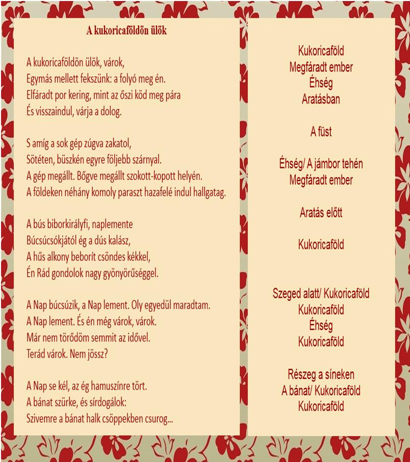 által, különböző versekből