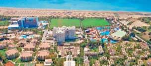 FULYA RESORT & SPA ***** (Colakli) Közvetlenül a tengerparton található, Colakli településen, kb. 8 km-re Side-től és kb. 55 km-re Antalya repülőterétől. 1991- ben épült, alapterülete 240.