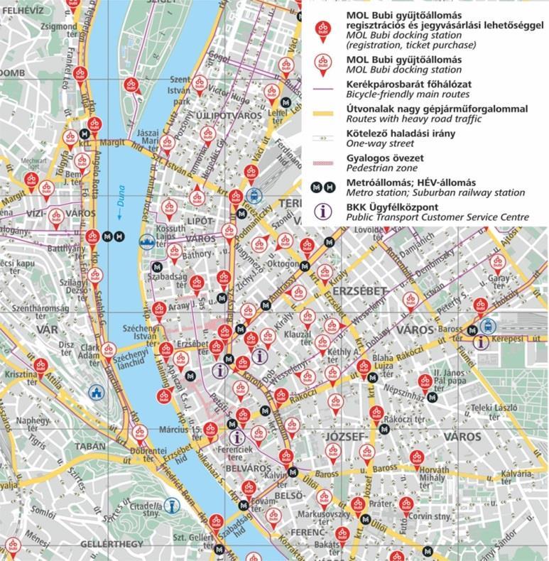80. ábra Forrás: Budapesti Közlekedési Központ (molbubi.bkk.hu) Gyalogos közlekedés A gyalogos közlekedés a közlekedési szabályok betartásával természetesen minden közterületen megengedett.