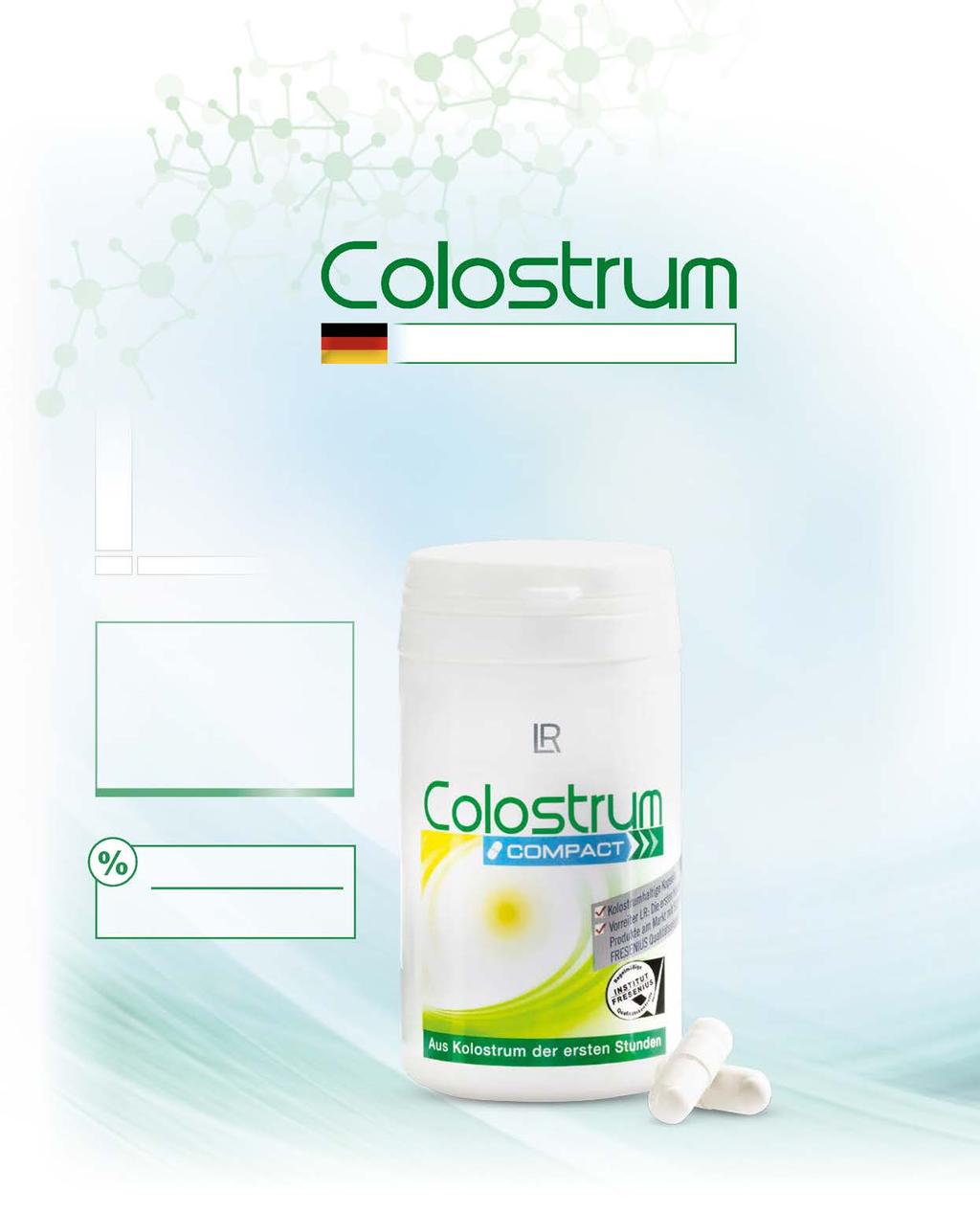 tehénkolosztrumpor a napi adagban Colostrum Compact kapszula Fogyasztási javaslat: napi 2 x 1 kapszula