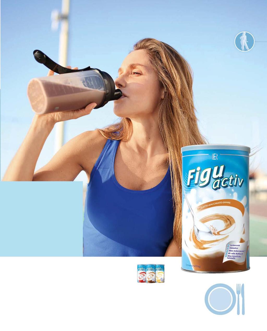 ALAKFORMÁLÁS 41 Figuactiv shake-ek Krémes és gyümölcsös étkezéshelyettesítő 3 ízben Kiegyensúlyozott tápanyagellátás Gyors és egyszerű: keverd össze laktózmentes tejjel Állati és növényi fehérjék