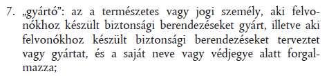Felvonóirányelv 9.