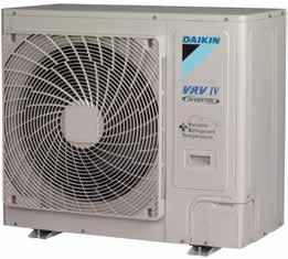 RXYSCQ-TV1 S-sorozatú kompakt hőszivattyús VRV IV A legkisebb VRV Kis méretű és könnyű egy ventilátoros kialakításával a berendezés gyakorlatilag észrevétlenül működik Egyetlen rendszerben biztosítja